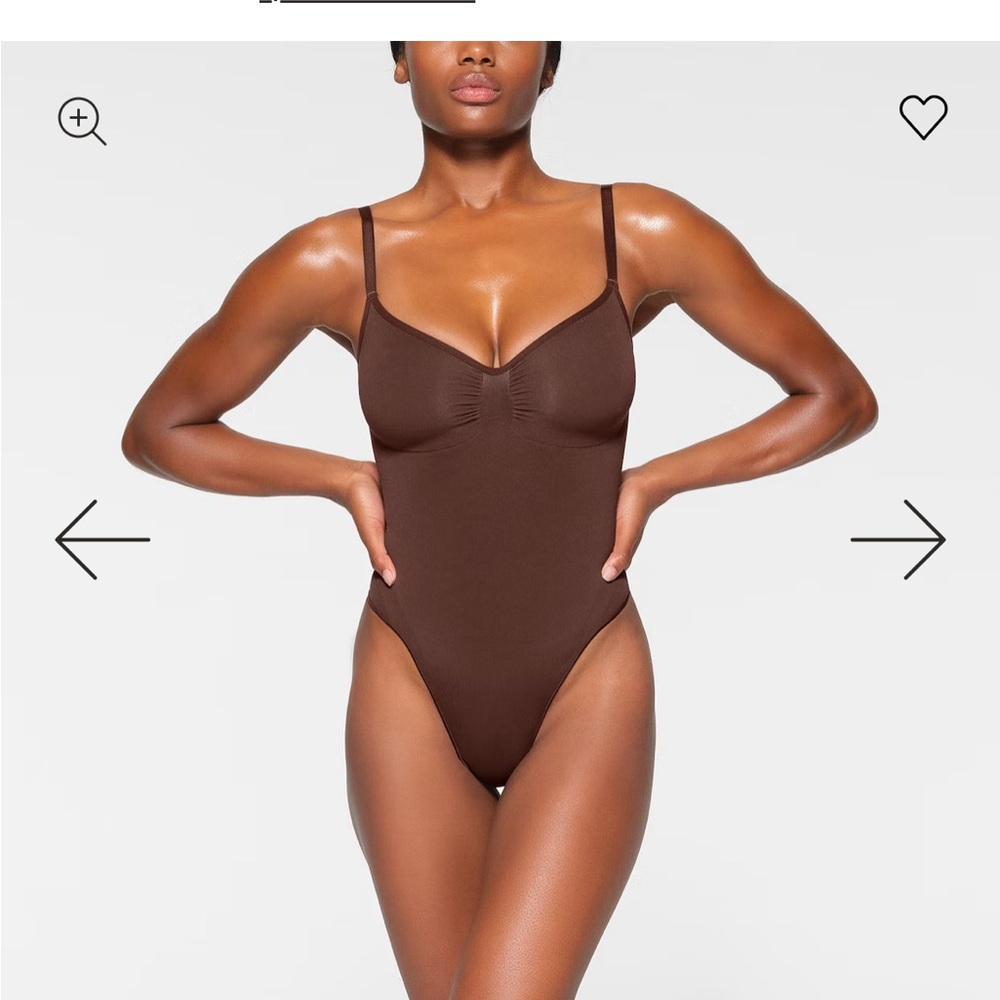 SKIMS Brown Shapewear Bodysuit